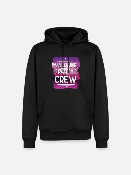 Wildlife Party Crew - Männer Premium Bio Hoodie - Schwarz