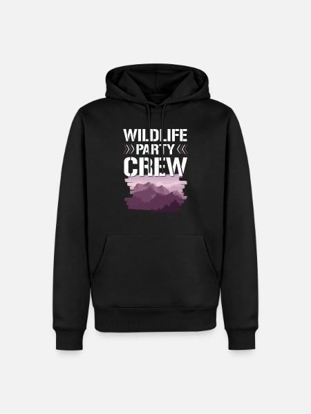 Wildlife Party Crew - Männer Premium Bio Hoodie - Schwarz