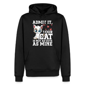 Katzenbesitzer Katze Katzenliebhaber Lustig - Männer Premium Bio Hoodie - Schwarz - Vorne - Nico (187cm)