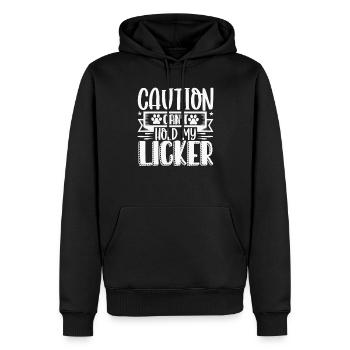 Occupé comme un chien - Sweat à capuche Premium bio Homme - noir - Devant - Nico (187cm)