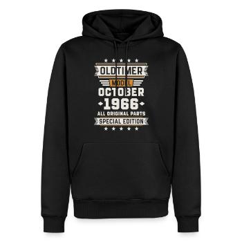 Oldtimer Oktober 1966 Geburtstag Geschenk - Männer Premium Bio Hoodie - Schwarz - Vorne - Nico (187cm)