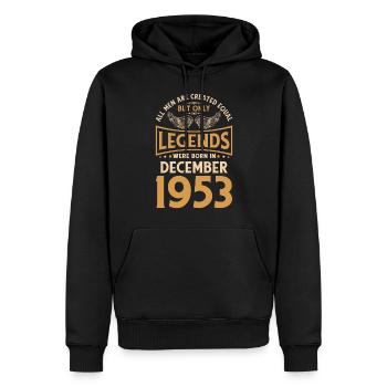 70. Geburtstag Die Legenden wurden im Dezember 195 - Männer Premium Bio Hoodie - Schwarz - Vorne - Nico (187cm)