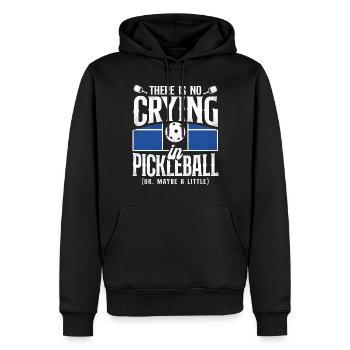 Pickleball Il n’y a pas de pleurs - Sweat à capuche Premium bio Homme - noir - Devant - Nico (187cm)