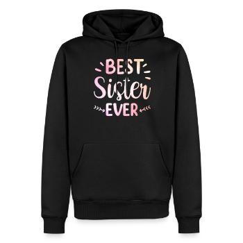 Meilleure amie sœur de tous les temps - Sweat à capuche Premium bio Homme - noir - Devant - Nico (187cm)