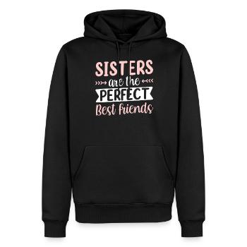 Les sœurs sont les meilleures amies parfaites - Sweat à capuche Premium bio Homme - noir - Devant - Nico (187cm)