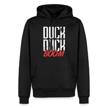 J’aime plus la chasse au canard étant un papa chasse au canard - Sweat à capuche Premium bio Homme - noir - Devant - Nico (187cm)