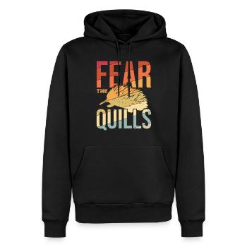 Stachlige Nagetier Fear the Quills Stachelschwein - Männer Premium Bio Hoodie - Schwarz - Vorne - Nico (187cm)
