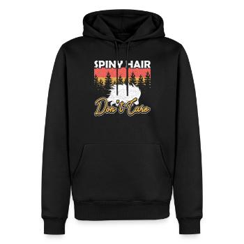 Stachlige Nagetier Spiny Hair dont Care Stachelsch - Männer Premium Bio Hoodie - Schwarz - Vorne - Nico (187cm)