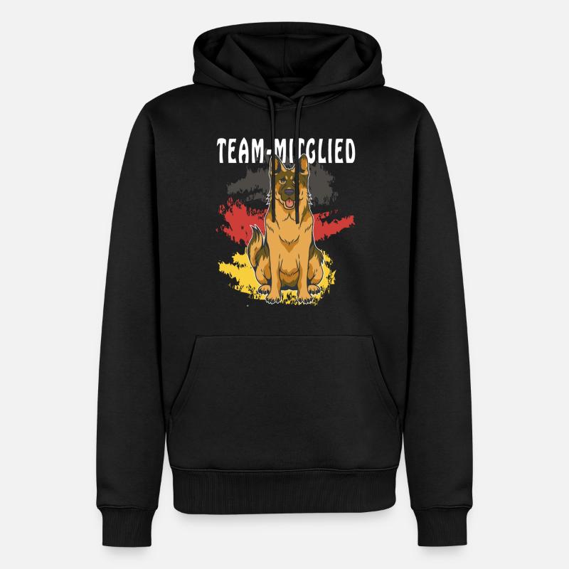 DEUTSCHER SCHÄFERHUND TEAM-MITGLIED - Männer Premium Bio Hoodie - Schwarz