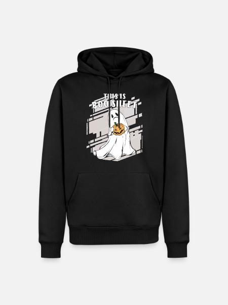 HALLOWEEN THIS IS BOO SHEET - Männer Premium Bio Hoodie - Schwarz