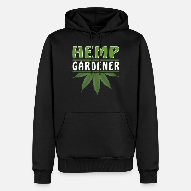 HEMP GARDENER - Männer Premium Bio Hoodie - Schwarz
