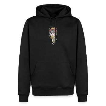 Geisha I Japan Girl Anime Motif pour japonais - Sweat à capuche Premium bio Homme - noir - Devant - Nico (187cm)