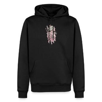 Geisha I Japan Girl Anime Motif pour japonais - Sweat à capuche Premium bio Homme - noir - Devant - Nico (187cm)