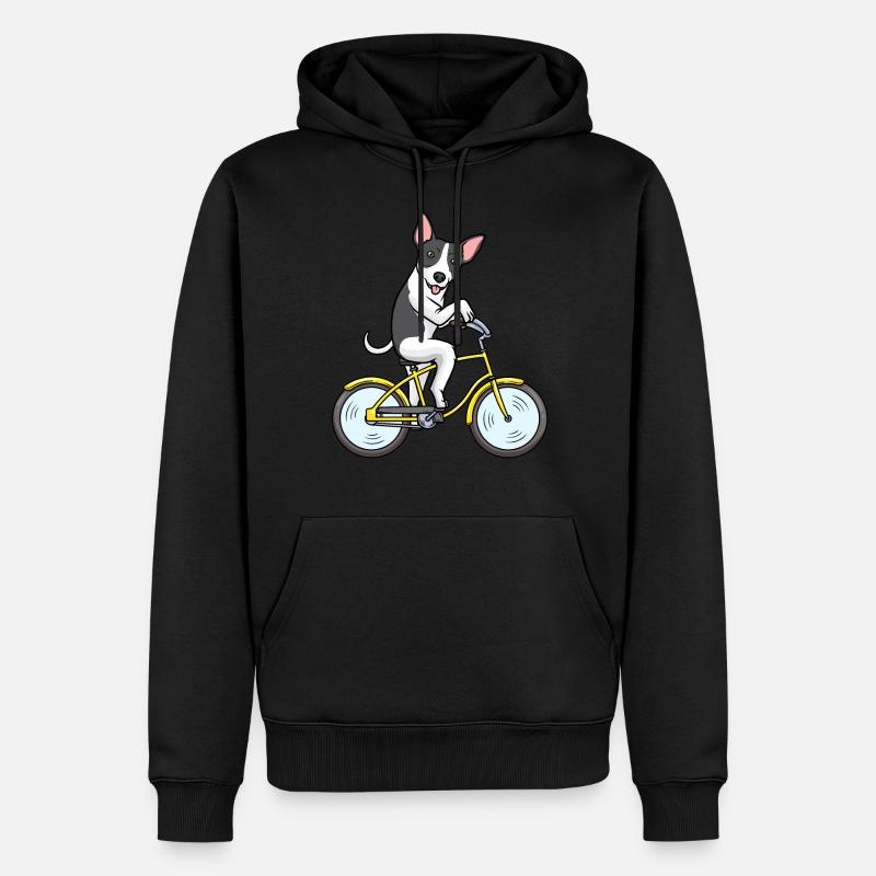 Rat Terrier Chien Vélo Cyclisme - Sweat à capuche Premium bio Homme - noir