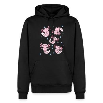 Axolotl Beaucoup d’Axolotls Mignon Axolotl Amoureux Axolotls - Sweat à capuche Premium bio Homme - noir - Devant - Nico (187cm)