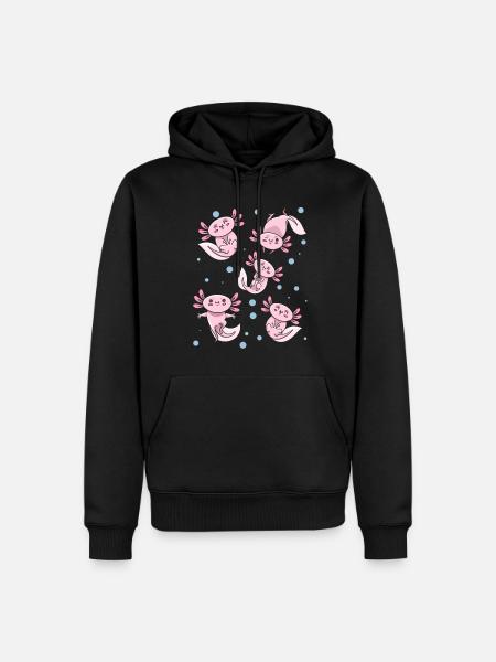 Axolotl Many Axolotls Cute Axolotl Lover Axolotls - Herre Premium økologisk hoodie - sort