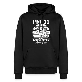 Axolotl I'm 11 And Axolotly Amazing - Axolotl - Männer Premium Bio Hoodie - Schwarz - Vorne - Nico (187cm)
