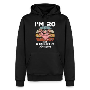 Axolotl I'm 20 And Axolotly Amazing - Axolotl - Männer Premium Bio Hoodie - Schwarz - Vorne - Nico (187cm)