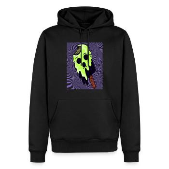 Halloween Cadeau Sorcière Crème Glacée Killer Horreur - Sweat à capuche Premium bio Homme - noir - Devant - Nico (187cm)