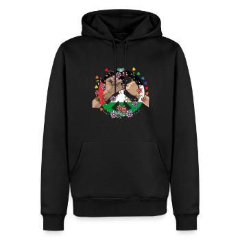 Palästina Tshirt Herren Kinder Damen Palestine - Männer Premium Bio Hoodie - Schwarz - Vorne - Nico (187cm)