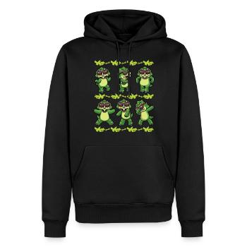 Triceratops Dinosaure Dino Boys Fille - Sweat à capuche Premium bio Homme - noir - Devant - Nico (187cm)