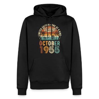 Limited Edition Oktober 1955 Geburtstag Geschenk - Männer Premium Bio Hoodie - Schwarz - Vorne - Nico (187cm)