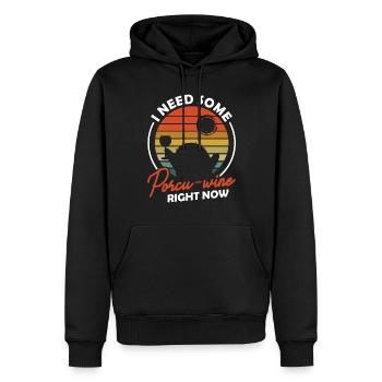 Nagetier I need some Porcu-Wine Stachelschwein - Männer Premium Bio Hoodie - Schwarz - Vorne - Nico (187cm)