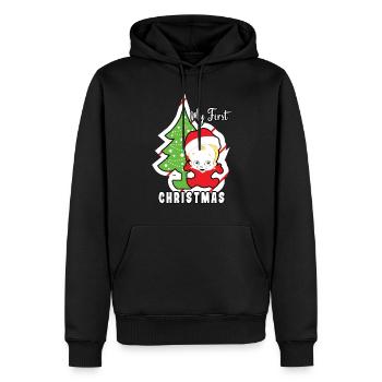 Mon premier patron norvégien de Noël - Sweat à capuche Premium bio Homme - noir - Devant - Nico (187cm)