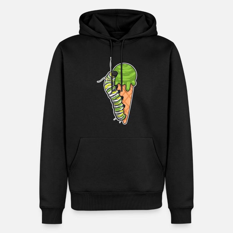 Glace de chenille - Sweat à capuche Premium bio Homme - noir