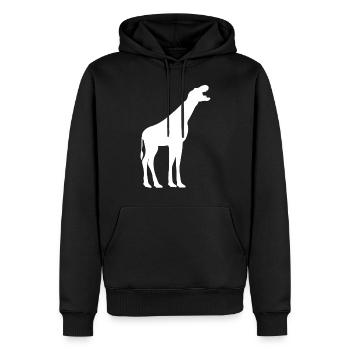 Giraffe Dinosaur Giraffe With Dino Head - Funny Gi - Männer Premium Bio Hoodie - Schwarz - Vorne - Nico (187cm)