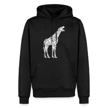 Giraffe Dino Funny Giraffe With Dinosaur Head - Fu - Männer Premium Bio Hoodie - Schwarz - Vorne - Nico (187cm)