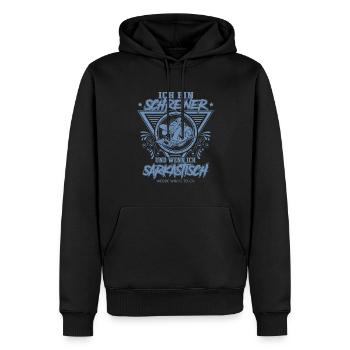 Schreiner Geschenkideen - Männer Premium Bio Hoodie - Schwarz - Vorne - Nico (187cm)