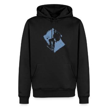 Snowboard Snowboarder Grunge Design - Männer Premium Bio Hoodie - Schwarz - Vorne - Nico (187cm)