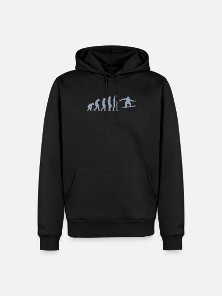 Snowboarder Geschenkideen - Männer Premium Bio Hoodie - Schwarz