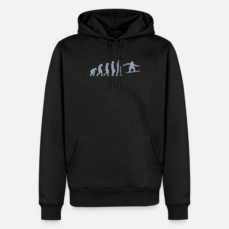 Snowboarder Geschenkideen - Männer Premium Bio Hoodie - Schwarz