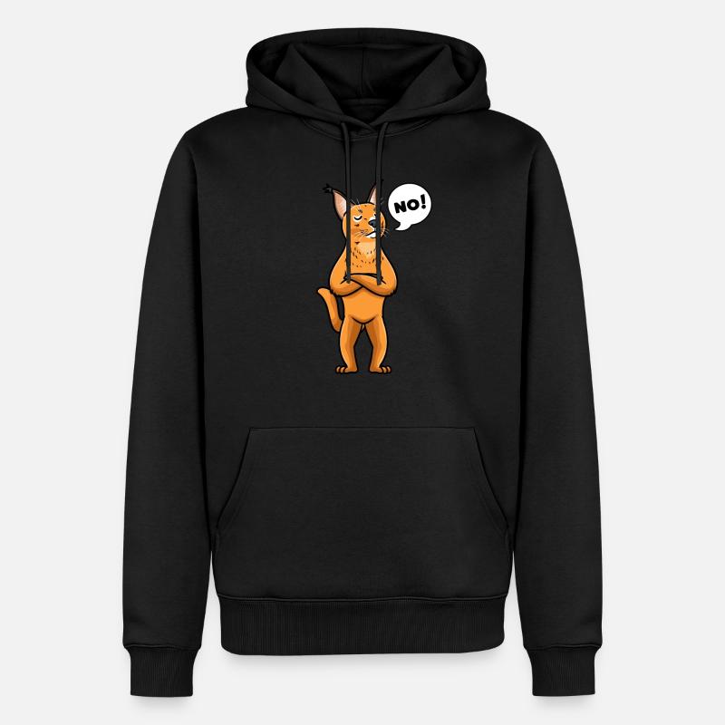 Caracal Cat Désert Lynx Chats - Sweat à capuche Premium bio Homme - noir