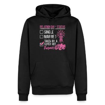 Farming Farmer Girl Girlfriend - Männer Premium Bio Hoodie - Schwarz - Vorne - Nico (187cm)