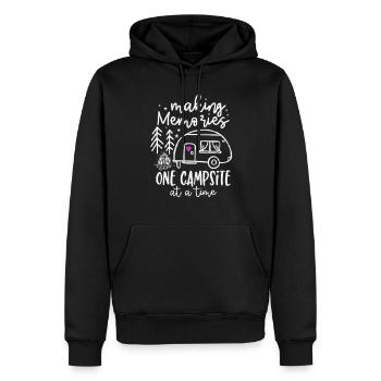 Camping Erinnerungen - Männer Premium Bio Hoodie - Schwarz - Vorne - Nico (187cm)