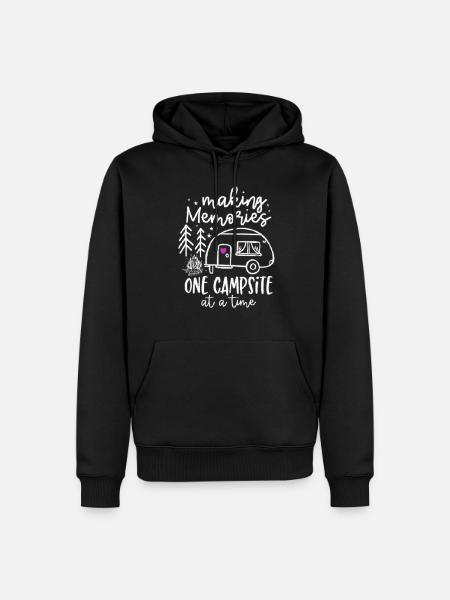 Camping Erinnerungen - Männer Premium Bio Hoodie - Schwarz