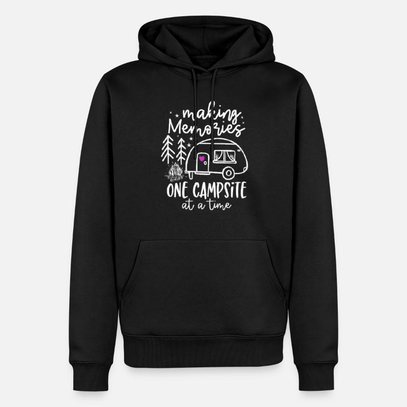 Camping Erinnerungen - Männer Premium Bio Hoodie - Schwarz