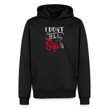 Wein Ich gebe keinen Schluck - Männer Premium Bio Hoodie - Schwarz - Vorne - Nico (187cm)