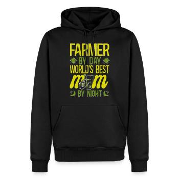 Farming Farmer Mom Mother Tractor - Männer Premium Bio Hoodie - Schwarz - Vorne - Nico (187cm)