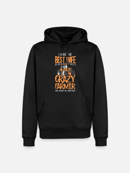 Farming Farmer Wife Tractor - Men’s Premium Organic Hoodie - black