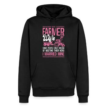 Farming Farmer Wife Tractor Farmer - Männer Premium Bio Hoodie - Schwarz - Vorne - Nico (187cm)