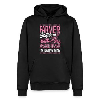 Farming Farmer Girl Tractor Farmer - Männer Premium Bio Hoodie - Schwarz - Vorne - Nico (187cm)