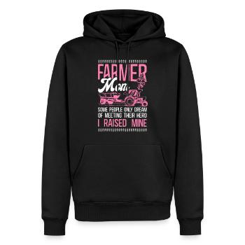 Farming Farmer Mom Mother Tractor - Männer Premium Bio Hoodie - Schwarz - Vorne - Nico (187cm)