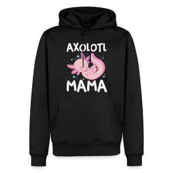 Axolotl Mama - Sweat à capuche Premium bio Homme - noir - Devant - Nico (187cm)