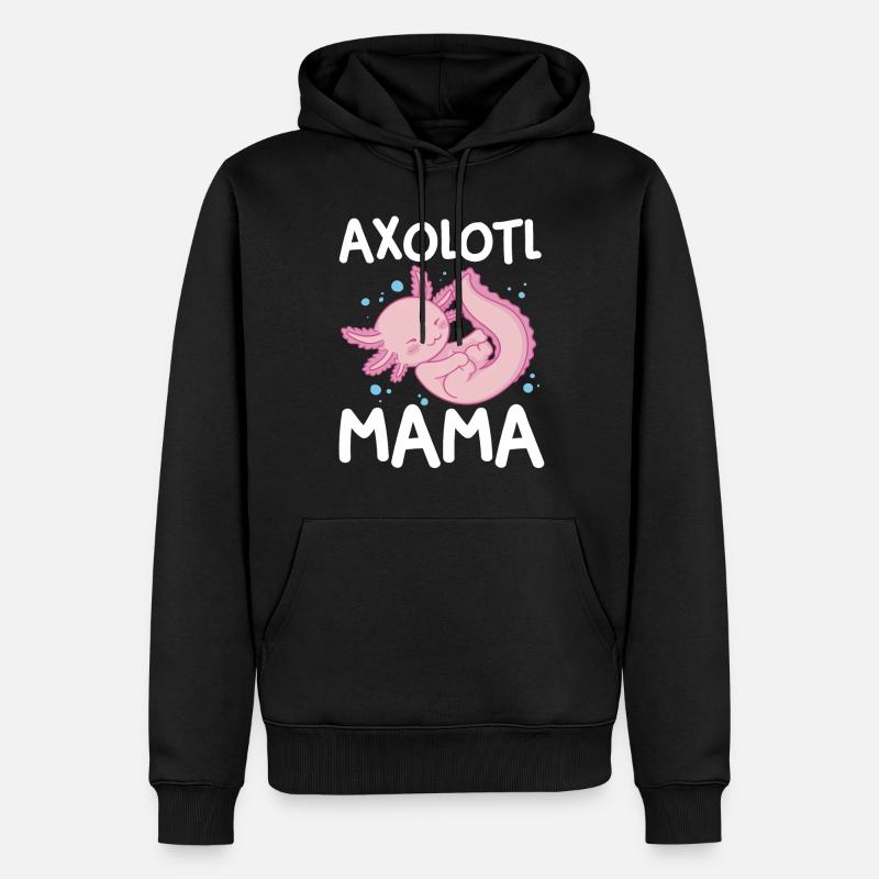 Axolotl Mama - Sweat à capuche Premium bio Homme - noir