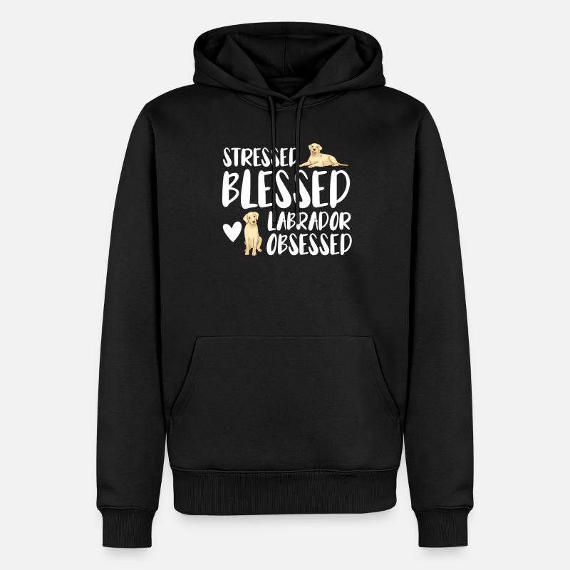 Labrador Hunde - Männer Premium Bio Hoodie - Schwarz