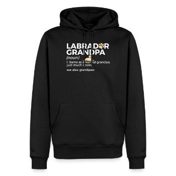 Chiens Labrador - Sweat à capuche Premium bio Homme - noir - Devant - Nico (187cm)